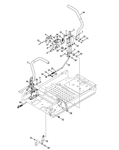 Controls Diagram and Parts List for Z-FORCEL48 (17CSDALB009-17CSDALB010)(2015) Cub Cadet Lawn Tractor